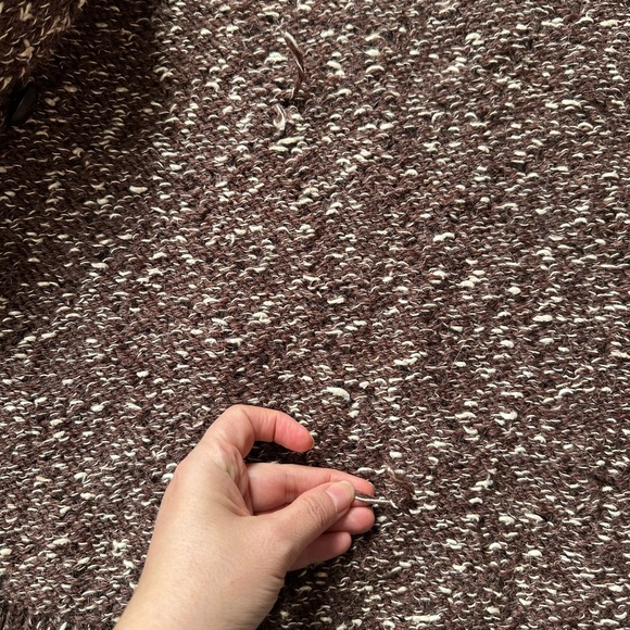 Hand Knit Textured Argyle Wool Buttoned Cardigan - Picture 10 of 10